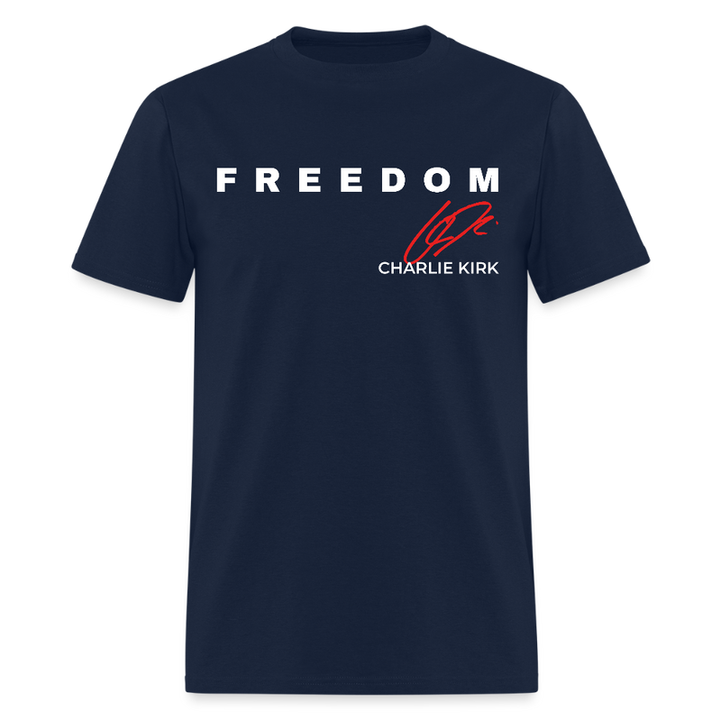 Freedom Bald Eagle Charlie Kirk Forever In Our Hearts T Shirt - navy