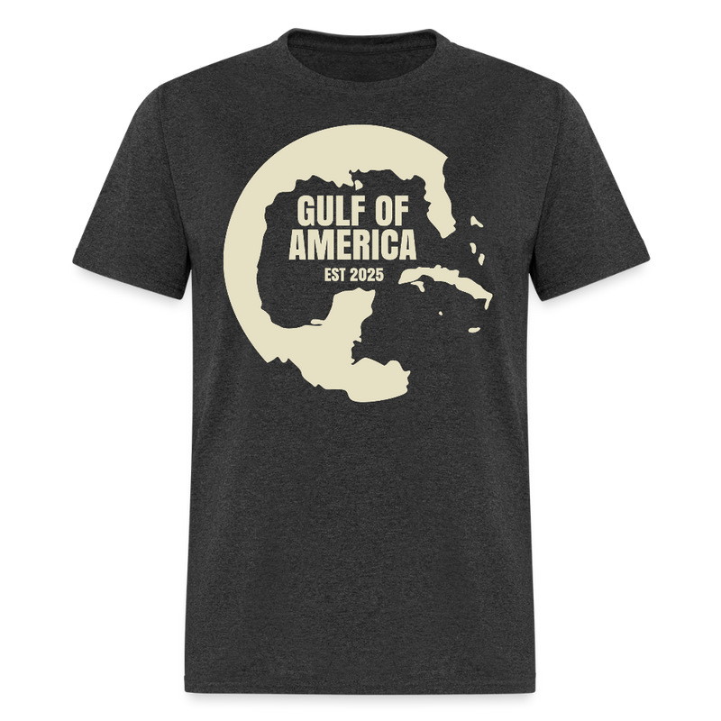 Retro Vintage Map Gulf Of America T Shirt - heather black