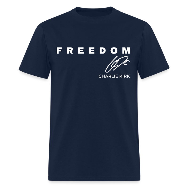 Freedom Charlie Kirk T Shirt - 2 - navy
