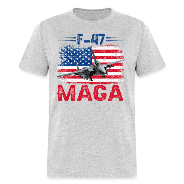 F-47 MAGA Jet T Shirt - heather gray
