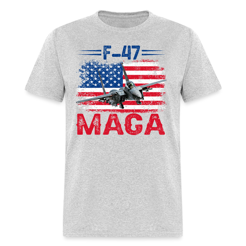 F-47 MAGA Jet T Shirt - heather gray
