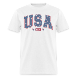 USA 1776 Retro T Shirt - white
