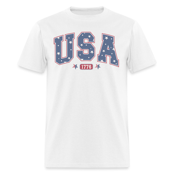 USA 1776 Retro T Shirt - white