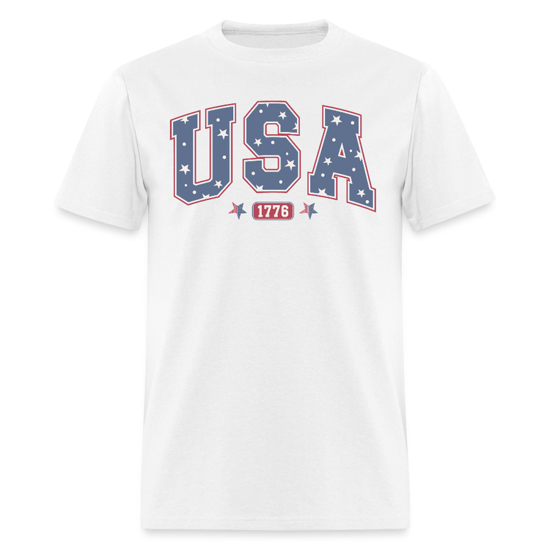USA 1776 Retro T Shirt - white
