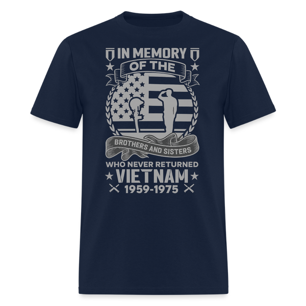 In Memory of the Veterans T Shirt - navy