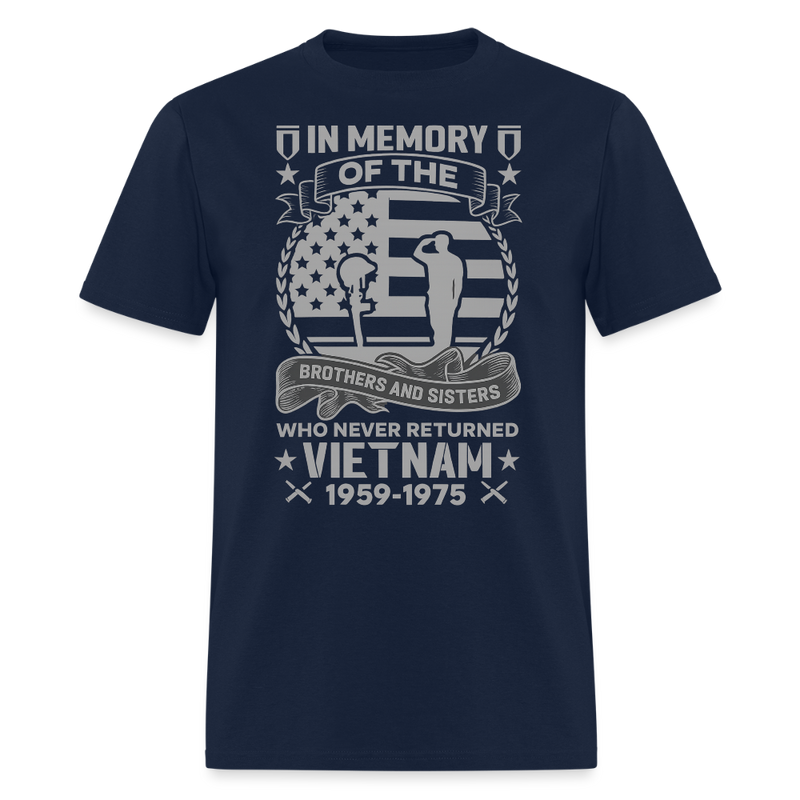 In Memory of the Veterans T Shirt - navy