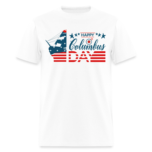 Happy Colombus Day T Shirt - 4 - white