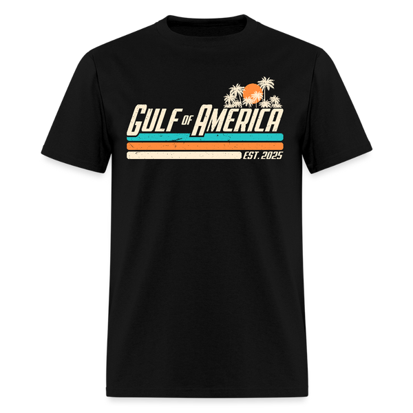Gulf Of America Est. 2025 Nacho Gulf No More Taco Double Sided T Shirt - black
