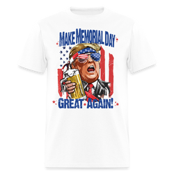 Make Memorial Day Great Again Trump T Shirt - white