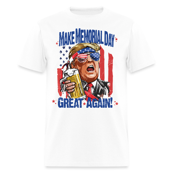 Make Memorial Day Great Again Trump T Shirt - white