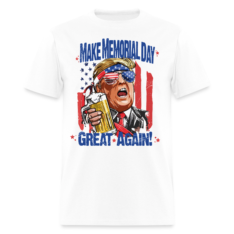 Make Memorial Day Great Again Trump T Shirt - white