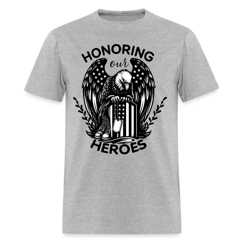 Honoring Our Heroes Veteran T Shirt - 2 - heather gray