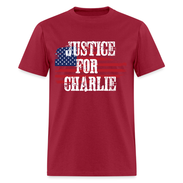 Justice For Charlie T Shirt - dark red
