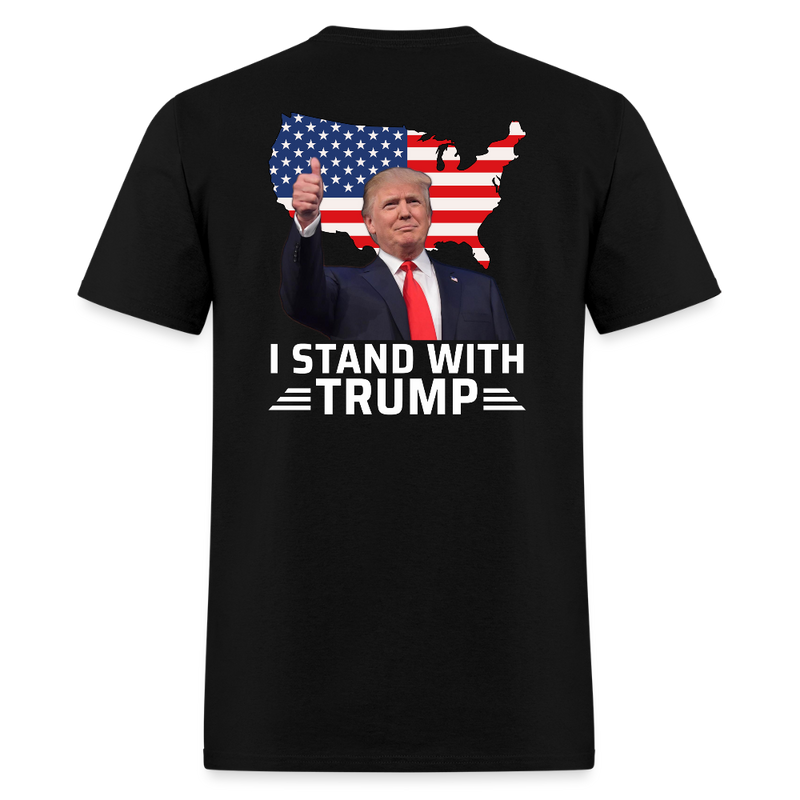 I Stand With Trump T Shirt - 2 - black