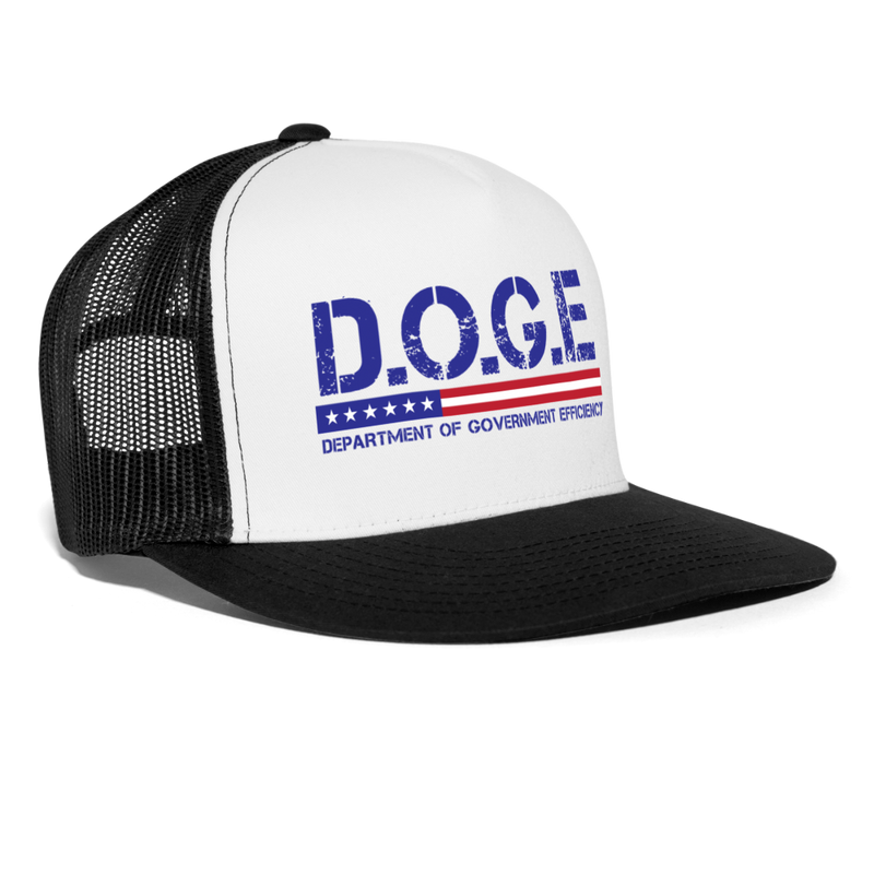 Department of Government Efficiency Trucker Hat - white/black