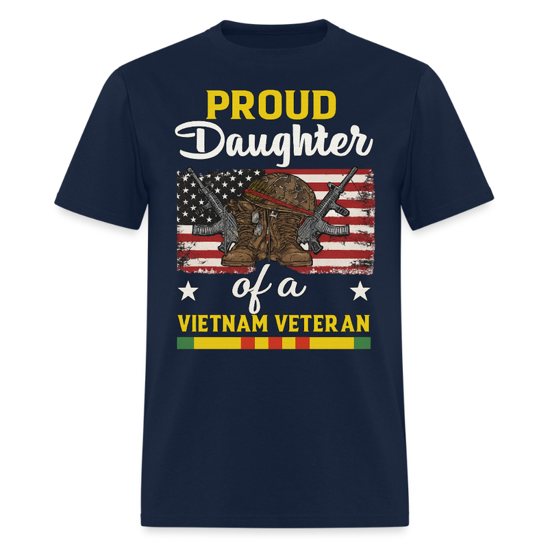 Proud Daughter of A Veteran T Shirt - 7 - navy