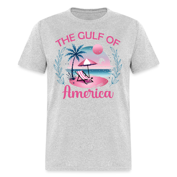 Pink Gulf Of America T Shirt - heather gray