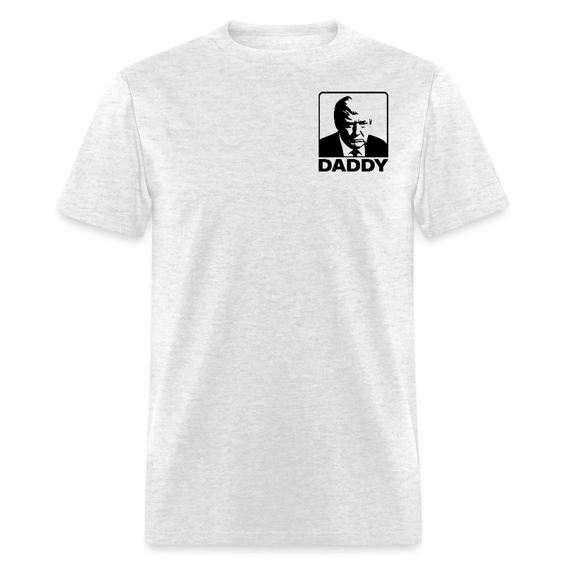 Daddy Trump Double-sided Print T Shirt - light heather gray