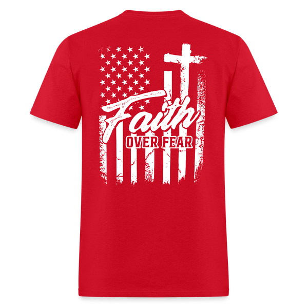 Faith Over Fear Charlie Kirk T Shirt - red