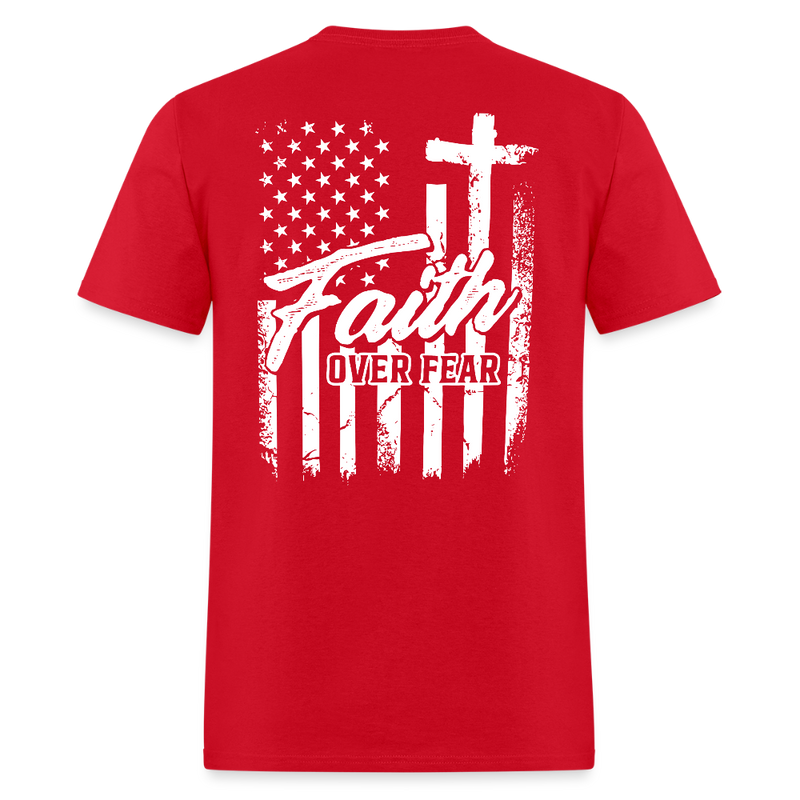 Faith Over Fear Charlie Kirk T Shirt - red
