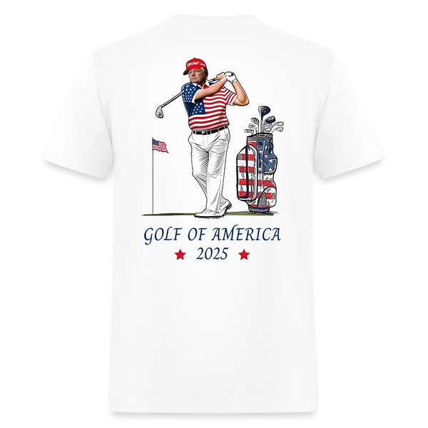 Golf Of America 2025 Trump 47 T Shirt - white