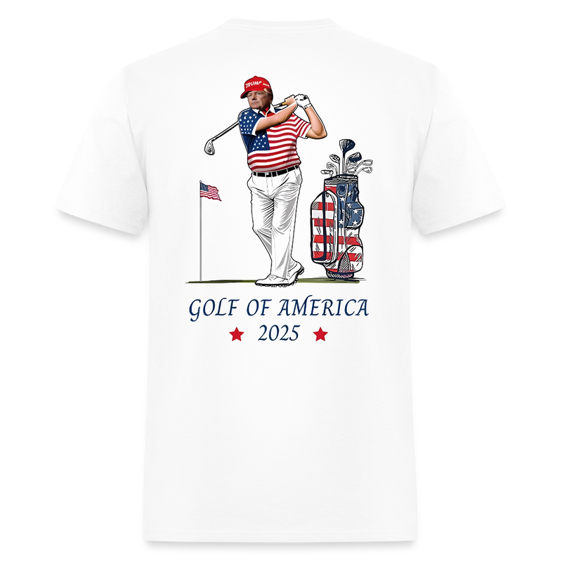 Golf Of America 2025 Trump 47 T Shirt - white
