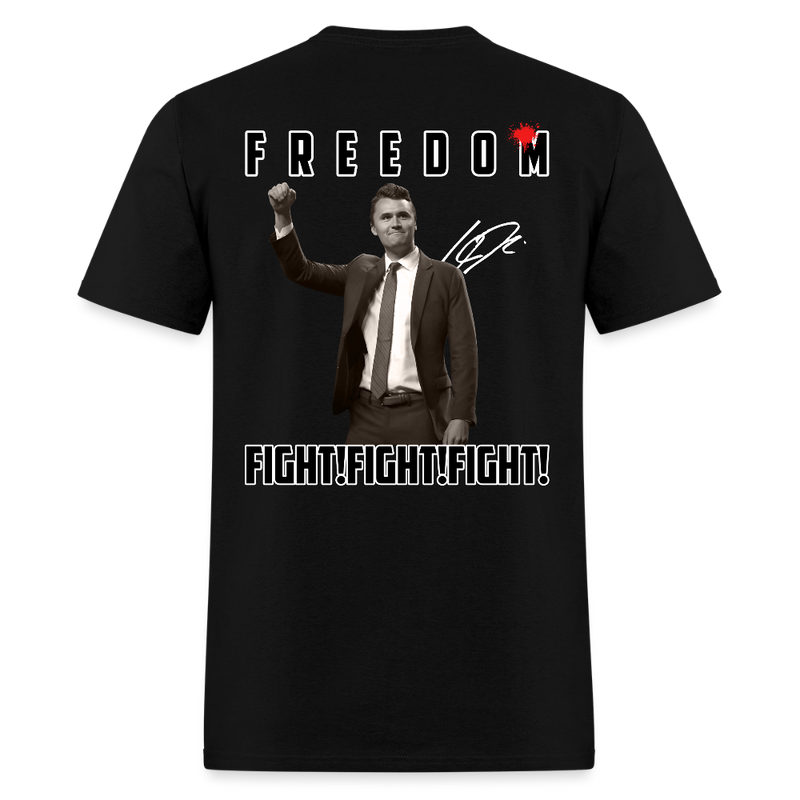 RIP Charlie Freedom Fight! Fight! Fight! T Shirt - black