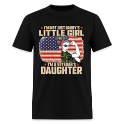 I'm Not Just A Daddy's Liitle Girl Veteran T Shirt - 2 - black