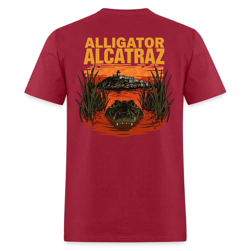 Alligator Alcatraz T Shirt - 6 - dark red