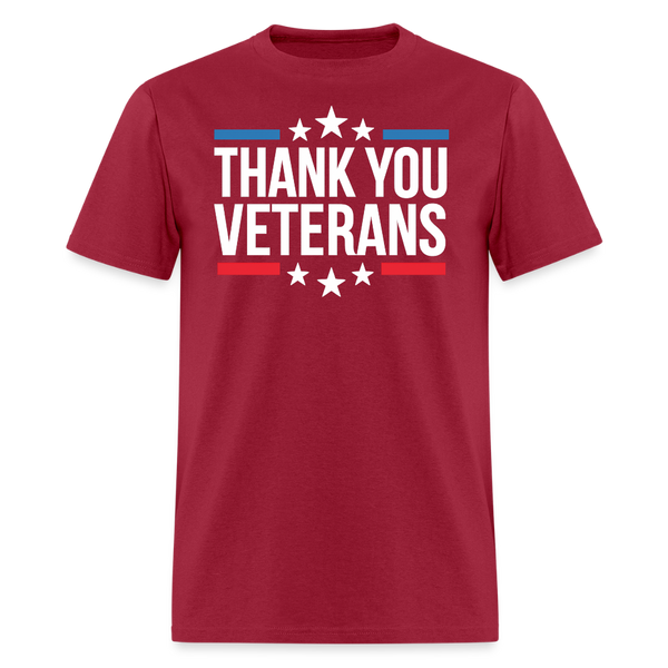 Thank You Veterans T Shirt - 2 - dark red