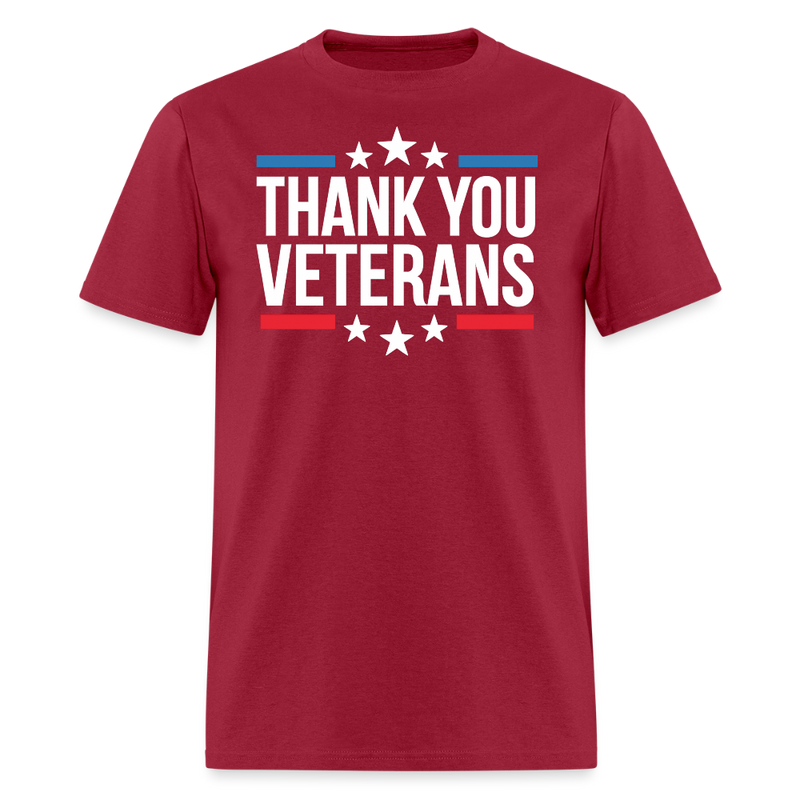 Thank You Veterans T Shirt - 2 - dark red
