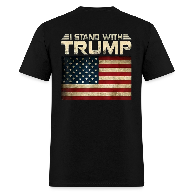 I Stand With Trump T Shirt - black