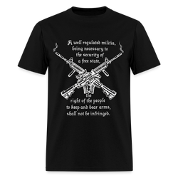 A Well Regulated Militia T Shirt - black