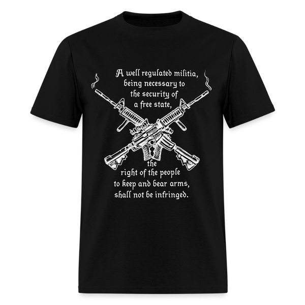 A Well Regulated Militia T Shirt - black