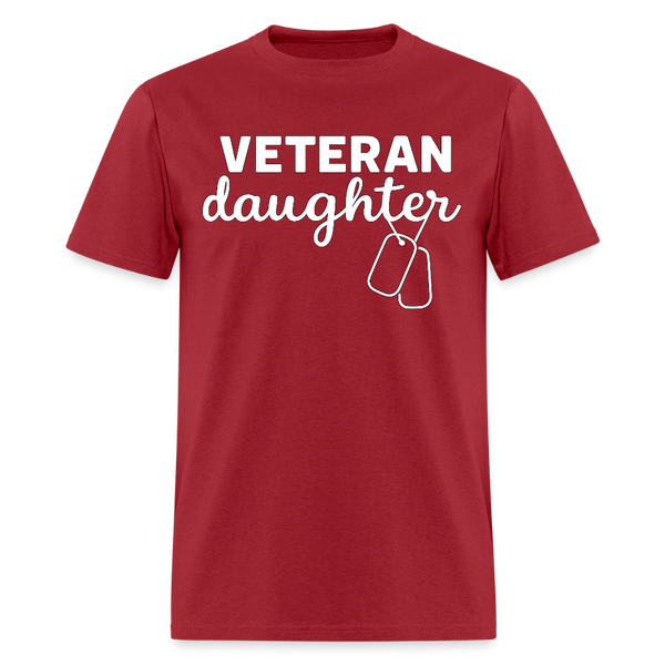 Veteran Daughter T Shirt - dark red