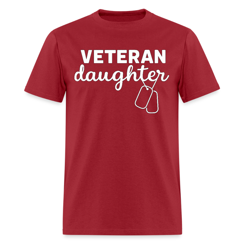 Veteran Daughter T Shirt - dark red