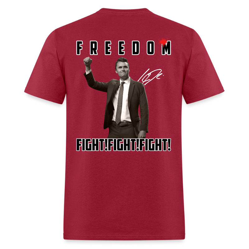 RIP Charlie Freedom Fight! Fight! Fight! T Shirt - dark red