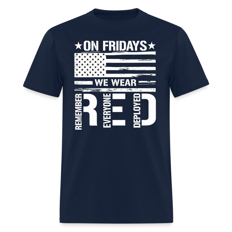 On Friday We Wear RED T Shirt - navy