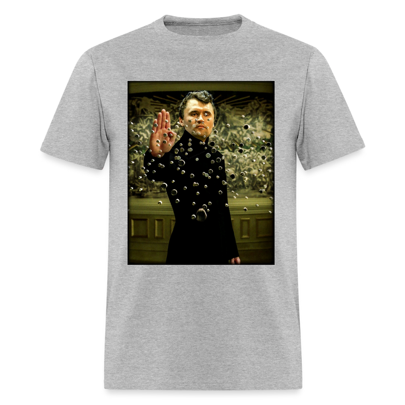 Charlie Kirk Stops Bullets T Shirt - heather gray