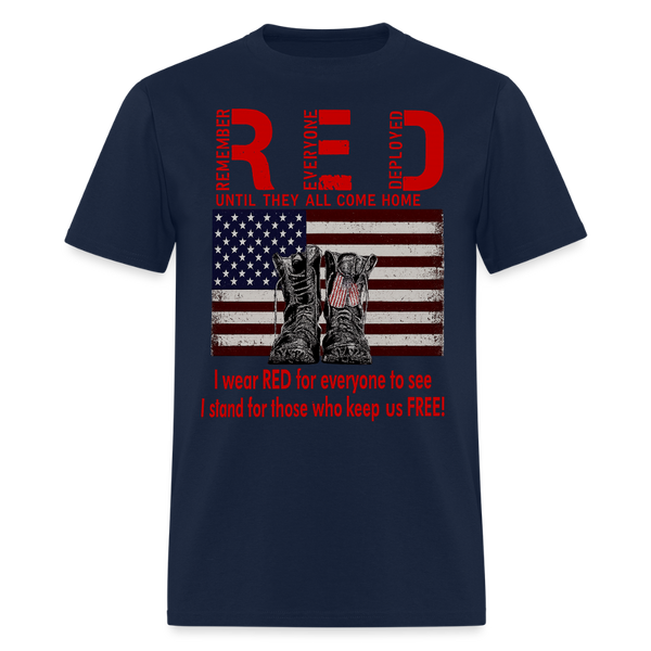 I Wear Red for Everyone to See T Shirt - navy