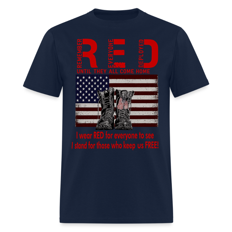 I Wear Red for Everyone to See T Shirt - navy