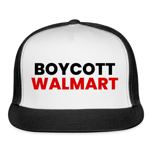 Boycott Walmart Trucker Hat - white/black