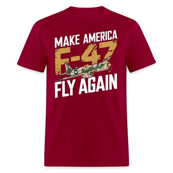 Jet F-47 Make American Great Again T Shirt - dark red