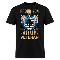 Proud Son of a Veteran T Shirt - 2 - black