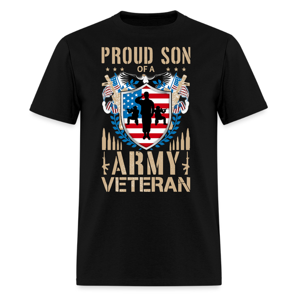 Proud Son of a Veteran T Shirt - 2 - black