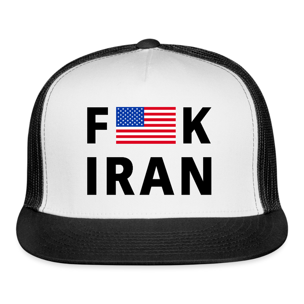 F*ck Iran Trucker Hat - white/black