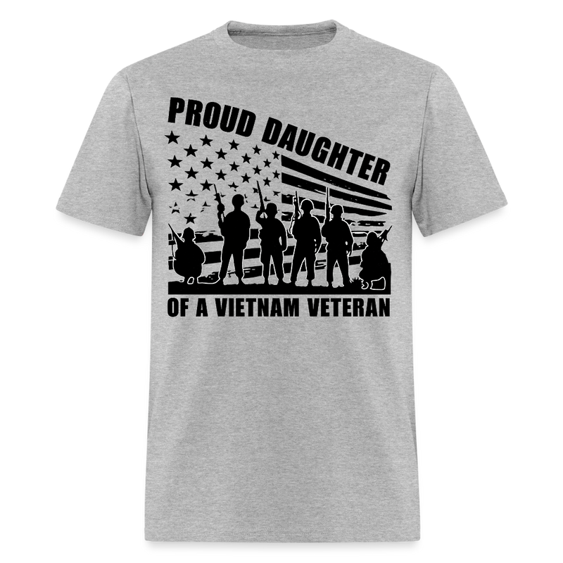 Proud Daughter of A Veteran T Shirt - 2 - heather gray