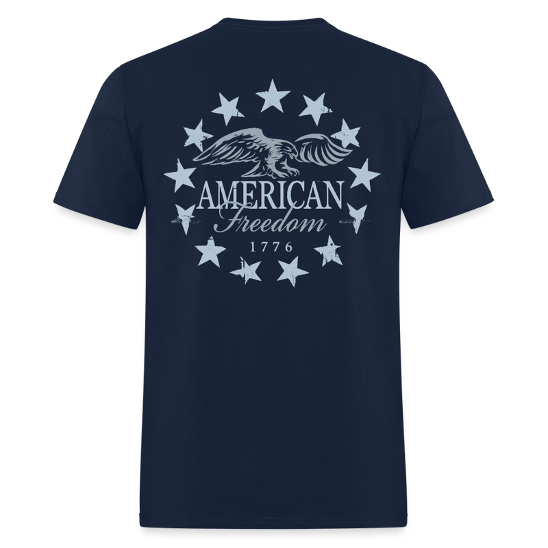 American Freedom 1776 T Shirt - navy