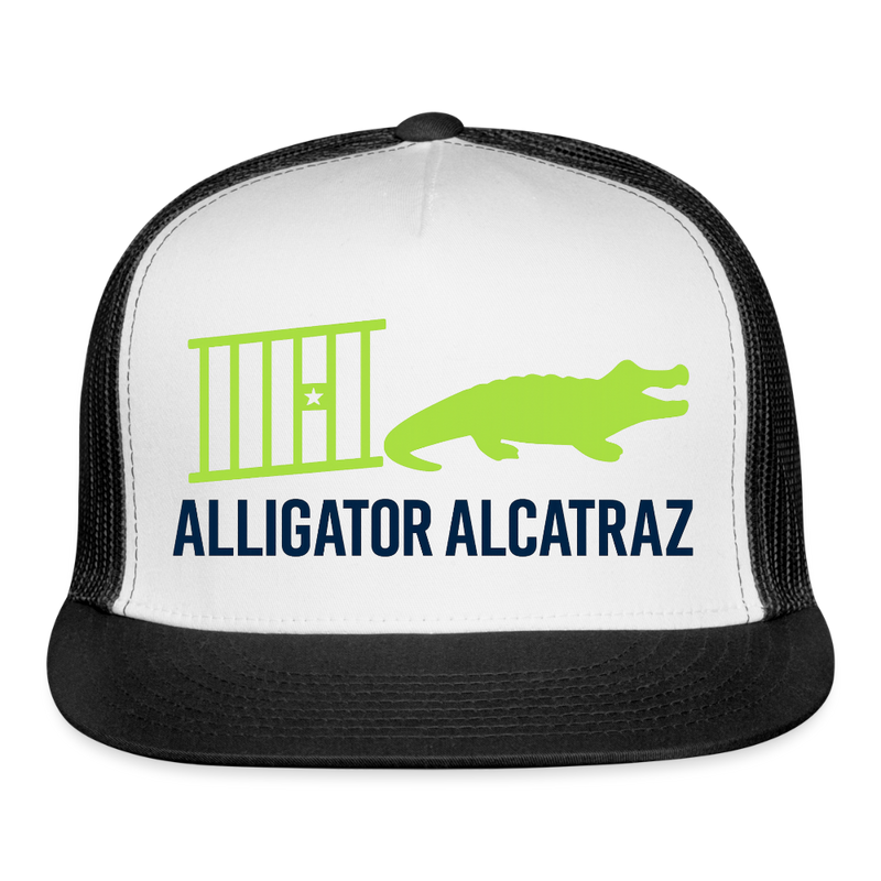 Alligator Alcatraz Trucker Hat - 2 - white/black