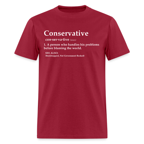 Conservative A Person Who Handles His Problems T Shirt - dark red